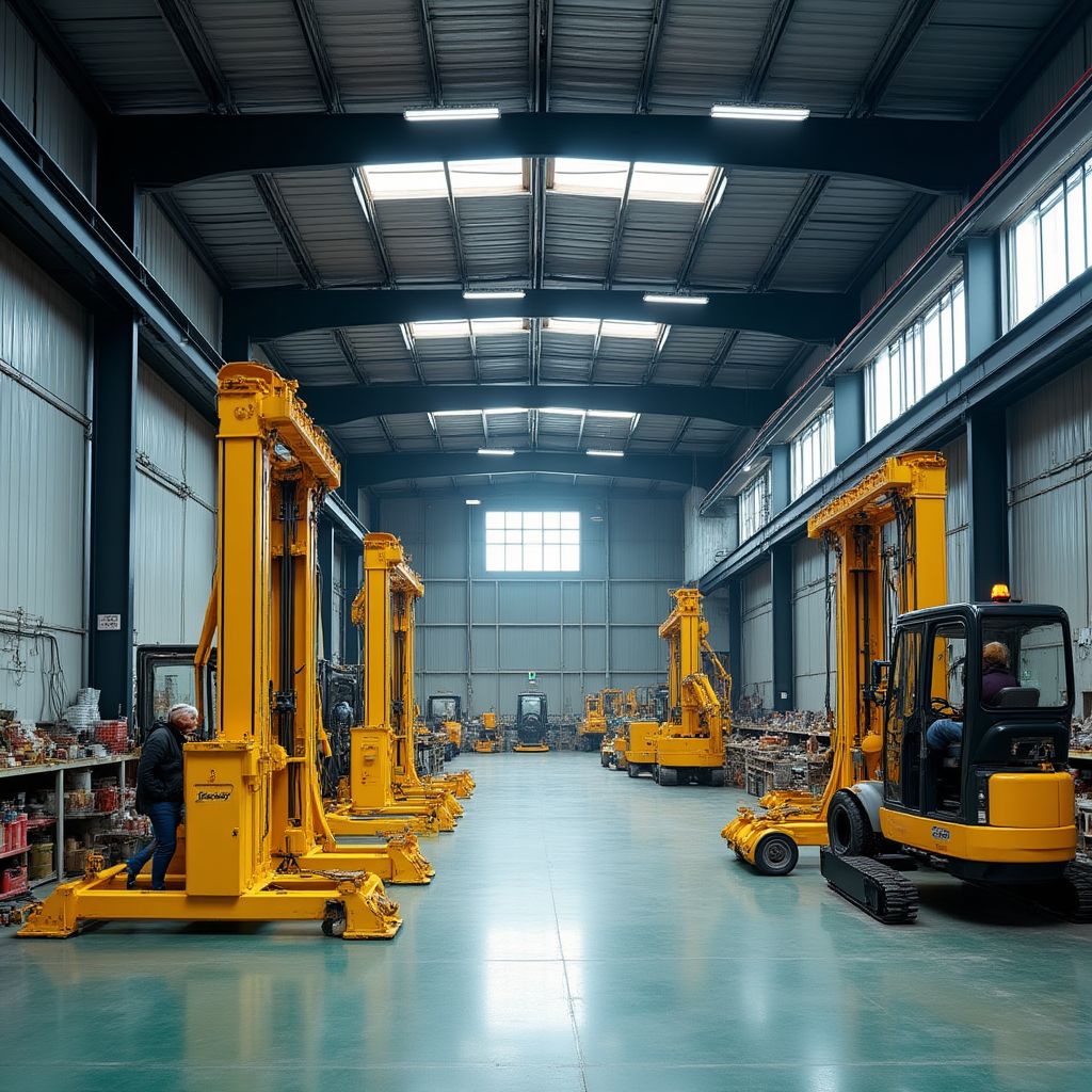 Zona de reparación con elevadores